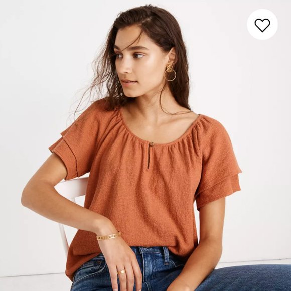 MADEWELL Texture & Thread | Tiered-Sleeve Top - Picture 2 of 9